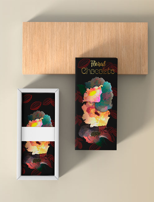 Illustration for a Floral Chocolate